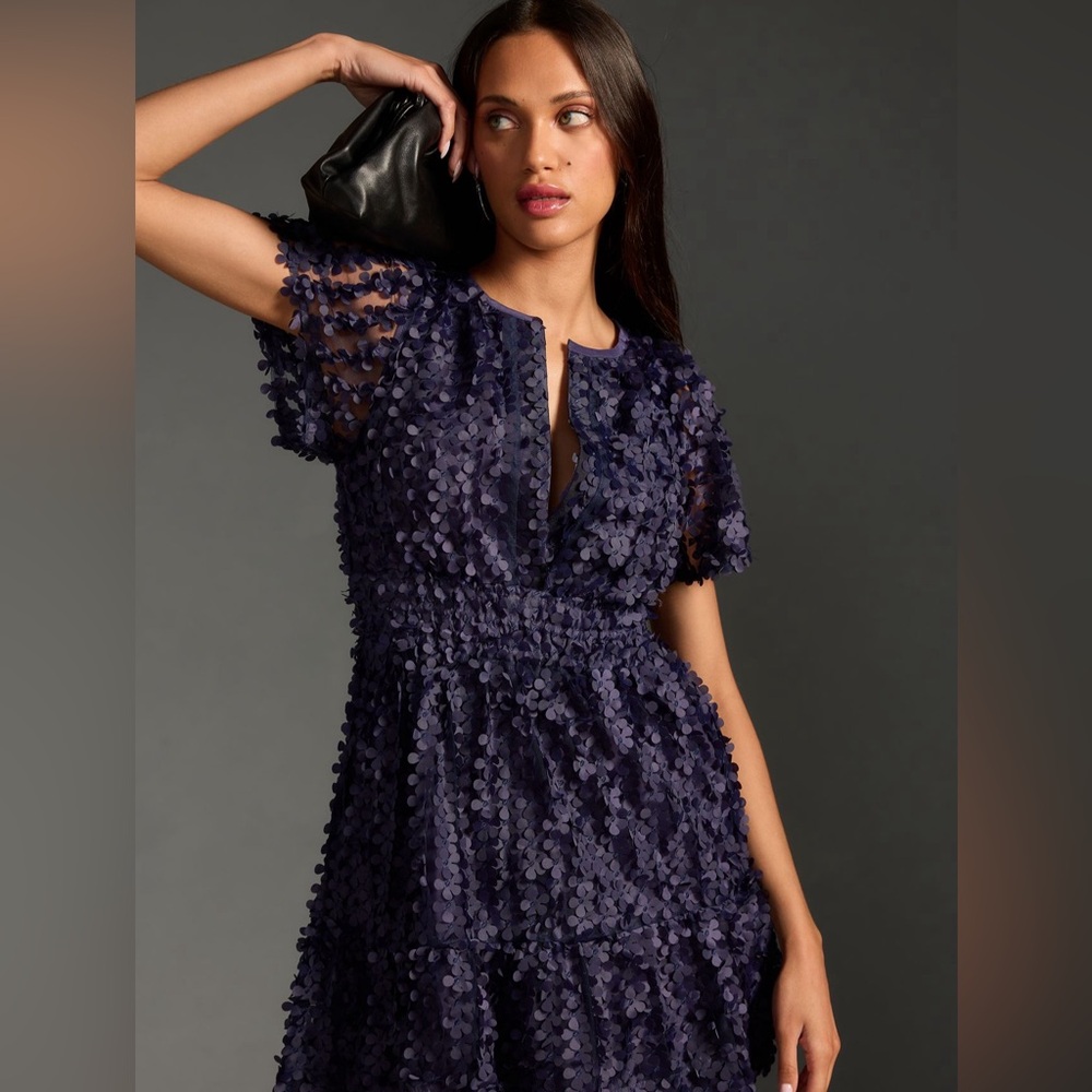 The Somerset Mini Dress: Floral Appliqué Edition XL